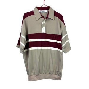 Vintage 90s Palmland Colorblock Dadcore Short Sleeve Golf Polo Shirt Large